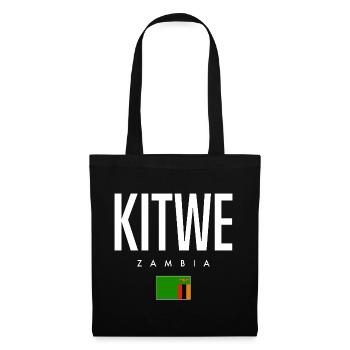 Kitwe Sambia - Stoffbeutel - Schwarz - Vorne