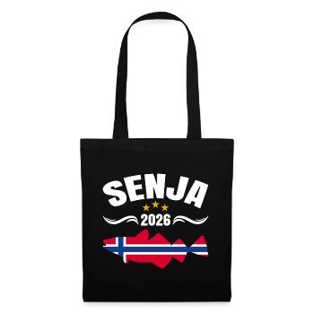 Senja Angeltour Norwegen 2026 - Stoffbeutel - Schwarz - Vorne