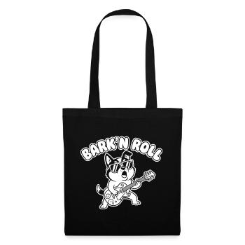 Barkin Roll Hund mit Gitarre - Stoffbeutel - Schwarz - Vorne