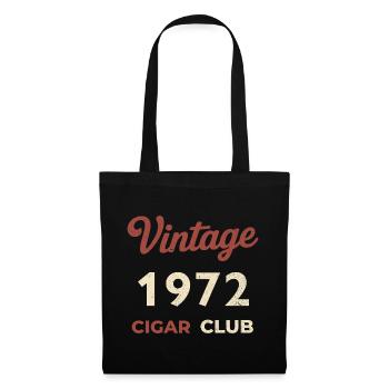 Vintage 1972 Cigar Club Retro Geburtsjahr Geschenk - Stoffbeutel - Schwarz - Vorne