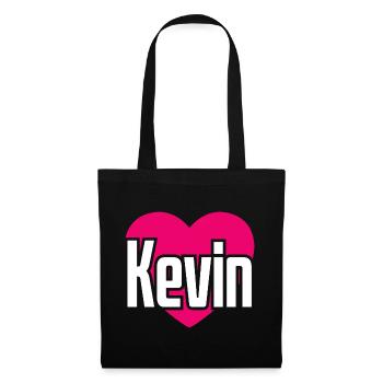 I Love Kevin Pink Heart I Love Kevin - Tote Bag - black - Front