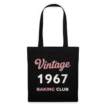 Vintage 1967 – Baking Club Retro Birth Year - Tote Bag - black - Front