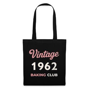 Vintage 1962 – Baking Club Retro Birth Year - Tote Bag - black - Front