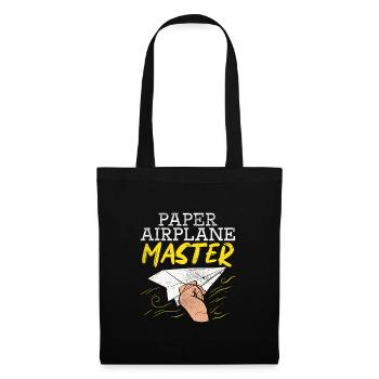 Funny Paper Airplane Master Graphic - Tote Bag - black - Front