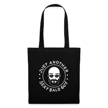 Just Another Sexy Bald Guy Funny Shaved Head Art - Stoffbeutel - Schwarz - Vorne