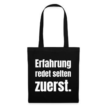 L’expérience parle rarement en premier - Sac en tissu - noir - Devant