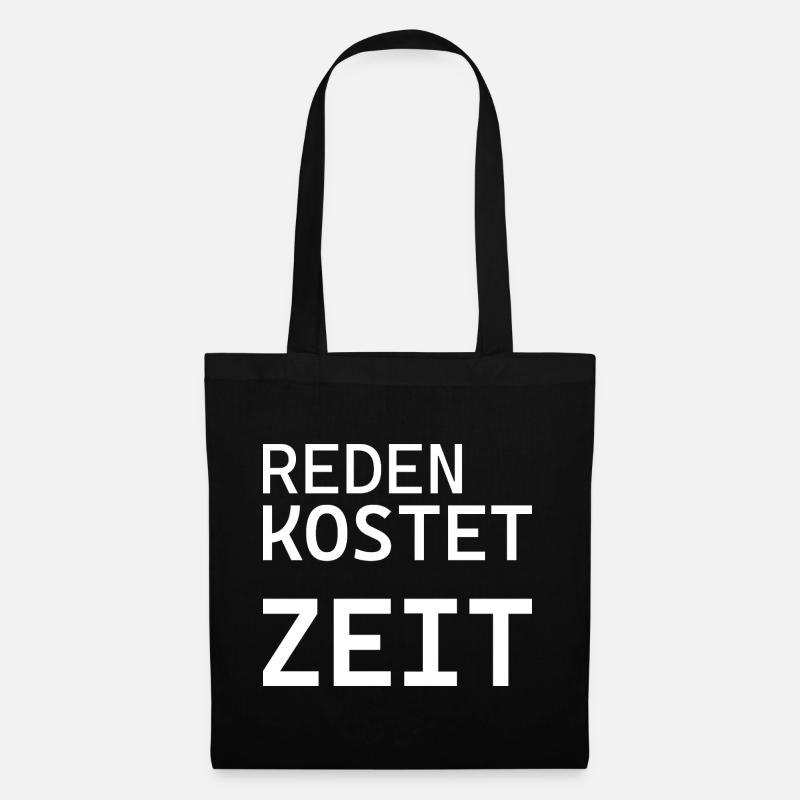 TALKING TAKES TIME Work Shirt - Tote Bag - black