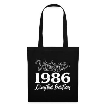 Vintage 1986 Limited Edition Anniversaire Cadeau - Sac en tissu - noir - Devant