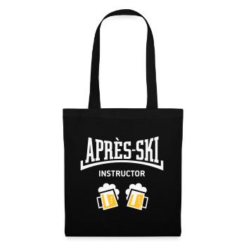 Après-Ski Instructor (Bier Apres Ski Konkav NEG2C) - Stoffbeutel - Schwarz - Vorne