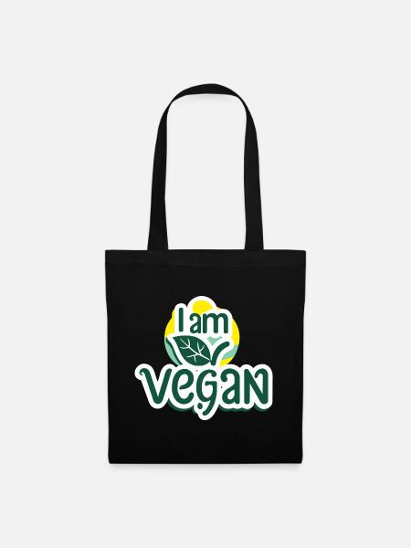 Ich bin Veganer. - Stoffbeutel - Schwarz
