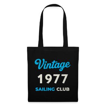 Millésime 1977 – Année de naissance rétro du Yachting Club - Sac en tissu - noir - Devant