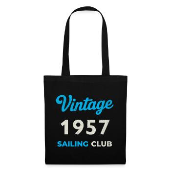 Vintage 1957 – Sailing Club Retro Year of Birth - Tote Bag - black - Front
