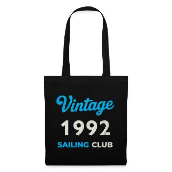Millésime 1992 – Année de naissance rétro du Yachting Club - Sac en tissu - noir - Devant