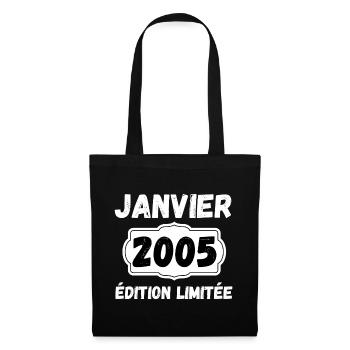 Janvier 2005 Édition Limitée Anniversaire - Sac en tissu - noir - Devant