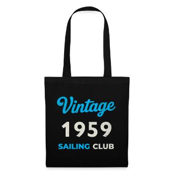 Vintage 1959 – Sailing Club Retro Birth Year - Tote Bag - black - Front