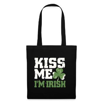 Embrasse-moi, je suis Irish Shamrock - Sac en tissu - noir - Devant