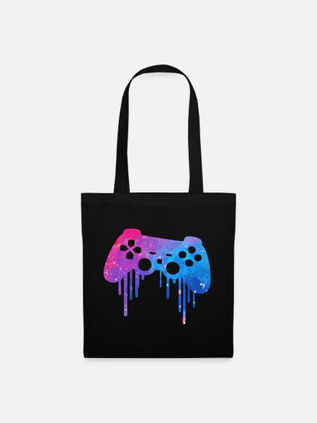 Gaming splash - Stoffbeutel - Schwarz
