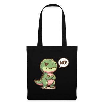 Cute dinosaur Nope funny saying - Tote Bag - black - Front