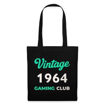 Vintage 1964 – Année de naissance rétro du Gaming Club - Sac en tissu - noir - Devant