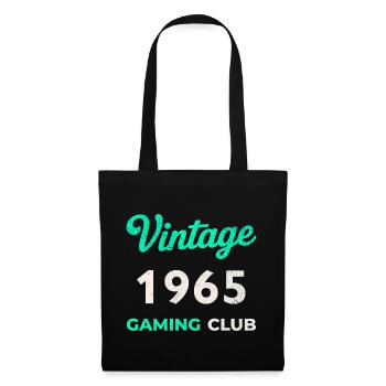 Vintage 1965 – Gaming Club Retro Birth Year - Tote Bag - black - Front