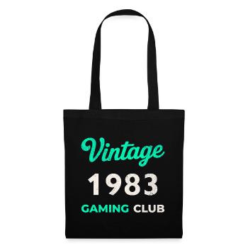 Vintage 1983 – Gaming Club Retro Birth Year - Tote Bag - black - Front