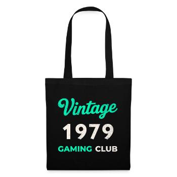 Vintage 1979 – Gaming Club Retro Birth Year - Tote Bag - black - Front