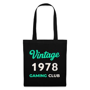 Vintage 1978 – Gaming Club Retro Birth Year - Tote Bag - black - Front