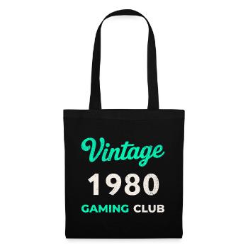 Vintage 1980 – Gaming Club Retro Birth Year - Tote Bag - black - Front