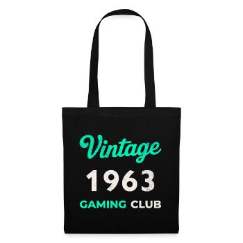 Vintage 1963 – Gaming Club Retro Birth Year - Tote Bag - black - Front