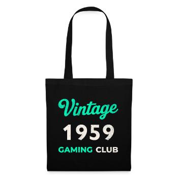 Vintage 1959 – Gaming Club Retro Birth Year - Tote Bag - black - Front