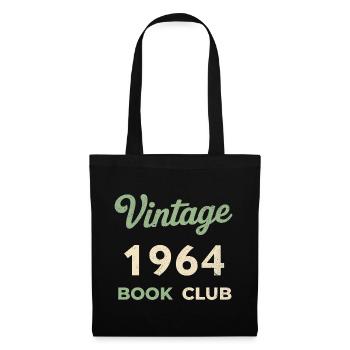 Vintage 1964 Book Club Retro Birth Year Gift - Tote Bag - black - Front