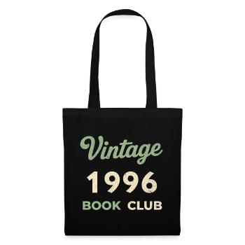 Vintage 1996 Book Club Retro Birth Year Gift - Tote Bag - black - Front