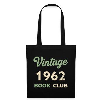 Vintage 1962 Book Club Retro Birth Year Gift - Tote Bag - black - Front