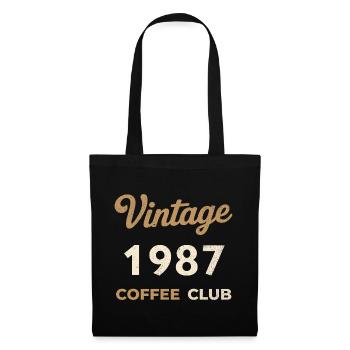 Vintage 1987 – Coffee Club Retro Birth Year - Tote Bag - black - Front