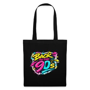 Back to the 90s Neon Graffiti - Tote Bag - black - Front
