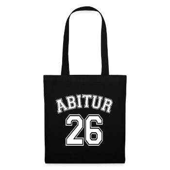 Abitur 26 | Abi Shirt | Name eintragen - Stoffbeutel - Schwarz - Vorne
