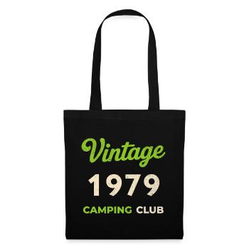 Vintage 1979 – Camping Club Retro Birth Year - Tote Bag - black - Front