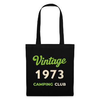 Vintage 1973 – Année de naissance rétro du Camping Club - Sac en tissu - noir - Devant