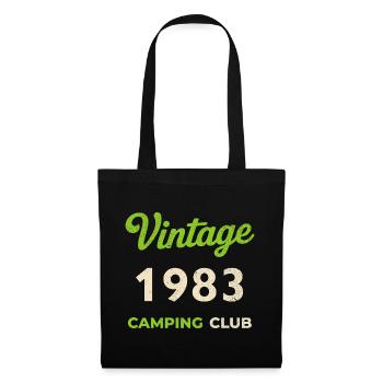 Vintage 1983 – Camping Club Retro Birth Year - Tote Bag - black - Front