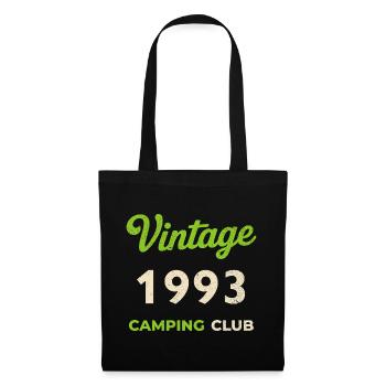 Vintage 1993 – Année de naissance rétro du Camping Club - Sac en tissu - noir - Devant