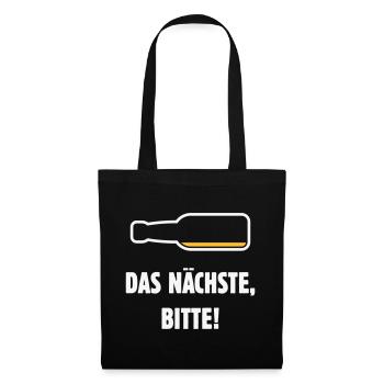 Das Nächste, Bitte! (Bier / Bierchen / NEG 2C) - Stoffbeutel - Schwarz - Vorne