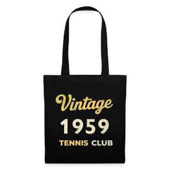 Cadeau d’anniversaire rétro vintage du Tennis Club de 1959 - Sac en tissu - noir - Devant