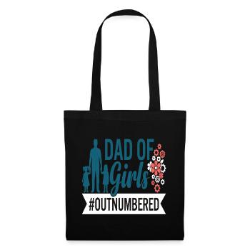 Papa des filles en infériorité numérique Papa fille - Sac en tissu - noir - Devant