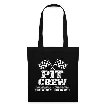 Vintage Pit Crew Car Rennteam - Stoffbeutel - Schwarz - Vorne