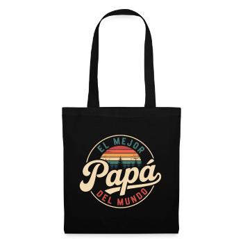 l Mejor Papá del Mundo Vintage Sunset - Stoffbeutel - Schwarz - Vorne
