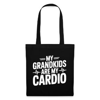 Mes petits-enfants sont mon cardio - Sac en tissu - noir - Devant