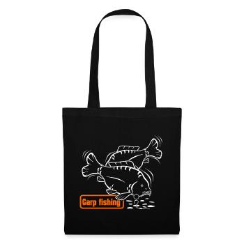 Fische_angeln_001_carp_fishing - Sac en tissu - noir - Devant