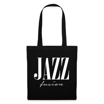 Logo typographique Jazz Fusion - Sac en tissu - noir - Devant