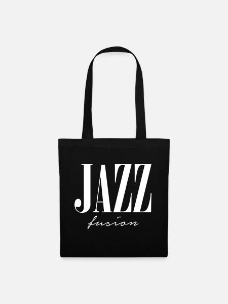 Jazz Fusion Typografie-Logo - Stoffbeutel - Schwarz
