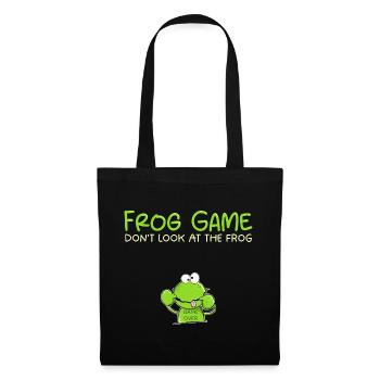 Frog Game Lustiger Frosch | Frosch Geschenk - Stoffbeutel - Schwarz - Vorne